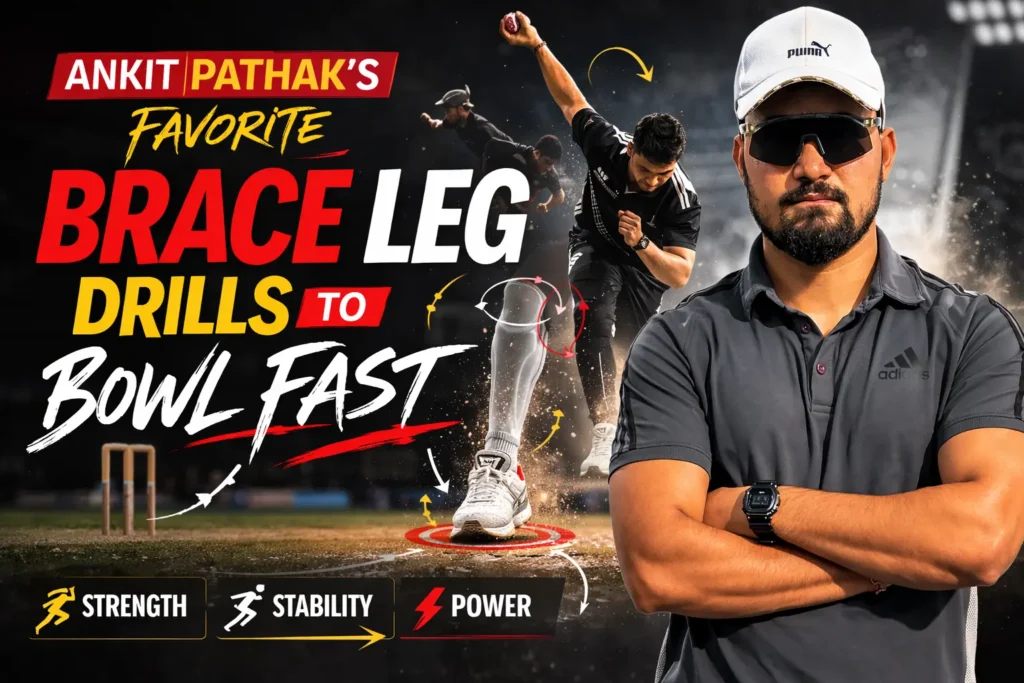 Ankit Pathak’s Favorite Brace Leg Drills to Bowl Fast